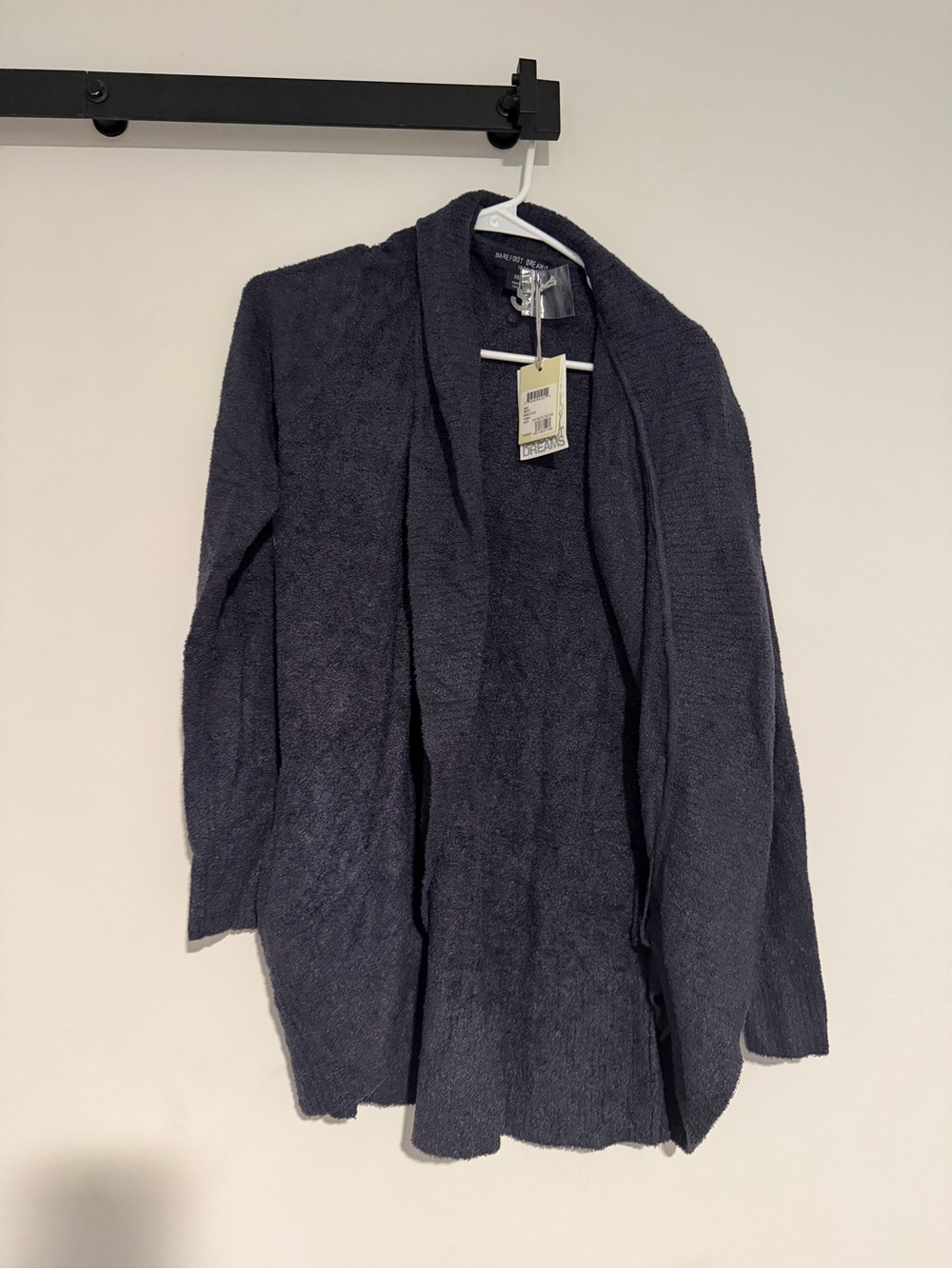 Soft Navy Open Front Cardigan